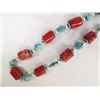 Image 2 : Navajo Style Sterling Turquoise Coral Necklace