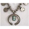 Image 1 : Navajo Old Pawn Mercury Dime Squash Necklace