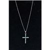Image 1 : Zuni Sterling Petit Point Turquoise Cross Necklace