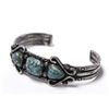 Image 3 : Vintage Navajo Sterling Turquoise Bracelet