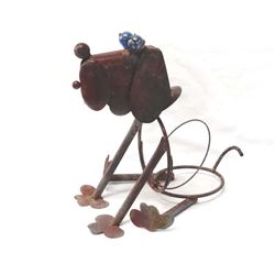Metal Puppy Dog Yard Art