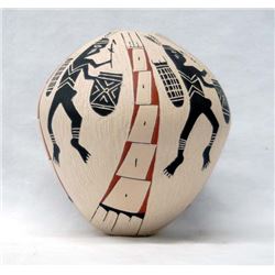 Mata Ortiz Polychrome Seed Jar by Jose Villa