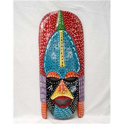 Carved Wood Mask Hand Painted by Kills Thunder