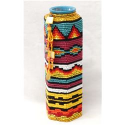 Hand Beaded Vase by Kathy Kills Thunder