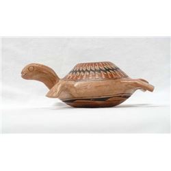 Mata Ortiz Marbleized Clay Turtle Jar by N. Eras