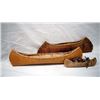 Image 3 : 3 Native American Miniature Birchbark Canoes