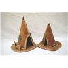 Image 2 : Pr Native American Miniature Birchbark Teepees