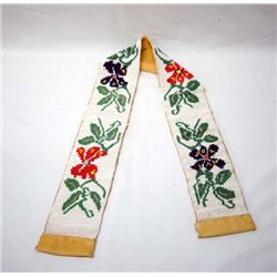 Native American Chippewa Beaded Doeskin Belt