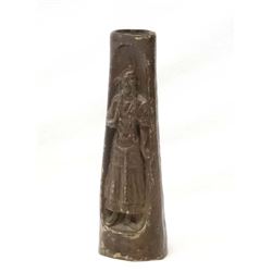 Bronzed Brass Native American Maiden Vase