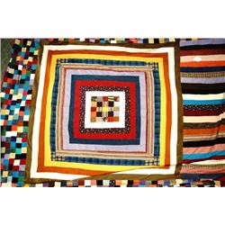 Estate Antique King Size Corduroy Patchwork Quilt