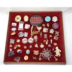 Collection of Push Pins, Trinkets, and Charms