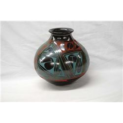 Mata Ortiz Polychrome Geometric Jar by Lucie Soto