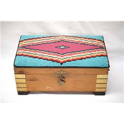 Hand Beaded Cedar Box by Kathy Kills Thunder