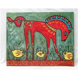 Original Acrylic Painting by Kathy Kills Thunder