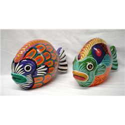 Pr Mexican Pottery Fish Banks