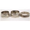 Image 4 : Collection of 10 Navajo and Zuni Sterling Rings
