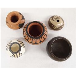 5 Miniature Pottery Jars, Some Native American