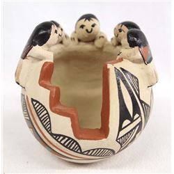 Jemez Polychrome Pottery Friendship Jar by Toya