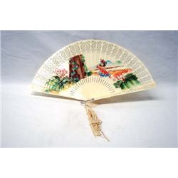 1940 Celluloid Fan with Tassel