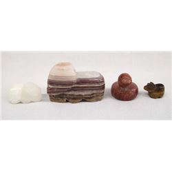 Collection of 4 Zuni Hand Carved Fetishes