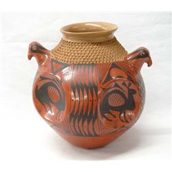 Mata Ortiz Bird Effigy Rabbit Jar by J. Gonzalez