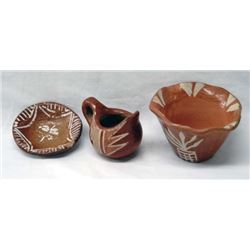 3 Native American San Juan Pueblo Pottery Jars