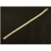 Image 2 : Estate Goldtone Over Sterling CZ Tennis Bracelet