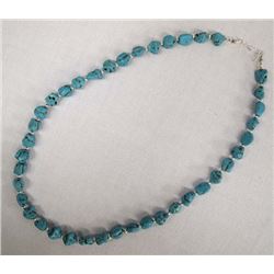 Estate Timberline Mine Turquoise Nugget Necklace
