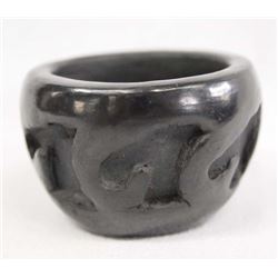 Santa Clara Carved Pottery Jar by Carmel Romero