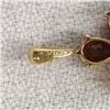 Image 3 : 14K Gold Plate and Garnet Cross Pendant