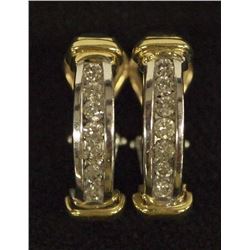 Estate 14Kt White Gold and Diamond Earrings