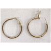 Image 1 : Estate Gold Plated Hoop Earrings