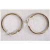 Image 2 : Estate Gold Plated Hoop Earrings