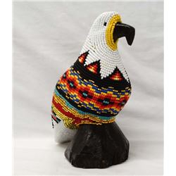 Hand Beaded Ironwood Eagle by Kathy Kills Thunder
