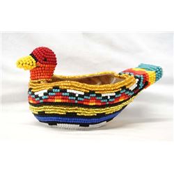 Hand Beaded Wood Duck by Kathy Kills Thunder