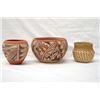 Image 1 : Jemez Polychrome Bowls and Tribal Basket