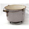 Image 2 : Vintage Cast Iron Gray Enamelware Pot
