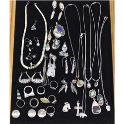 Sterling Silver Jewelry, Mostly Native American