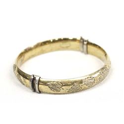 Gold on Sterling Silver Bangle Bracelet