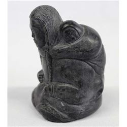 Northwest Coast Carved Soapstone Mother and Child