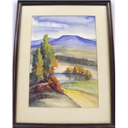 Original Vintage Watercolor by Anna E. Keanan