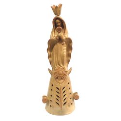 Mexican Terra Cotta Madonna Candelabra MBPU