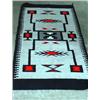 Navajo rug Teec Nos Pos. Red, black and gray. 7'2" x 3'10" $350-450...