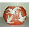 Image 1 : Phoenix glass flying geese pillow vase. 9" $80-120...