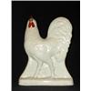 Image 1 : Staffordshire rooster figure with red comb and gold highlights. Light surface wear. 12" h $180-22...
