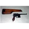 Image 1 : Broom handle Mauser. Wooden holster stock. Fine condition. $700-900...