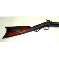 R.C. Wood shotgun rifle, over/under. P. Post, New York. Muzzle loader. Very good plus condition....