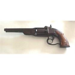 Savage 36 caliber. Marked U.S.N. on grips. Cartouche on r. grip and large "9". Cylinder doesn't r...