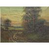 Image 1 : C. Kingslay. Figure on country road. Oil on canvas, signed in lower right. Framed. 9" X 12" $100-...