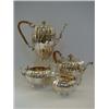 Image 1 : AN ELKINGTONS FOUR PIECE PLATED TEA SERVICE, c.1880, melon fluted and bright cut engraved, wicker...
